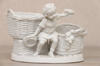 Parian Figure With Baskets