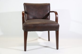 Vintage Brown Leather Arm Chair