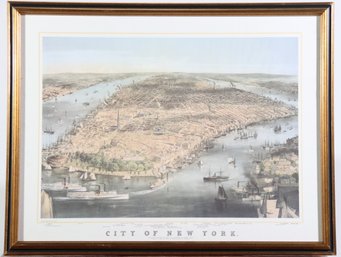 1856 City Of New York Framed Print By C. Parsons