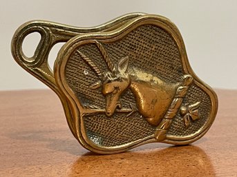 1945 Colonial Williamsburg Brass Gazelle Letter Clip