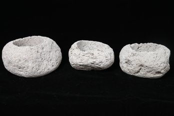Carved Porous Rock Trio