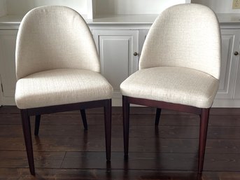 Crate & Barrel Ivory Dining Chairs