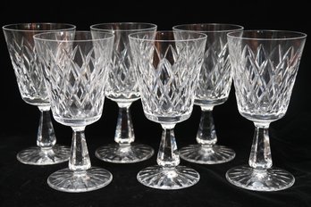 6 Waterford Crystal Wine Glasses
