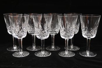8 Waterford Crystal Wine Glasses