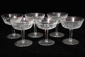 6 Waterford Crystal Champagne Glasses