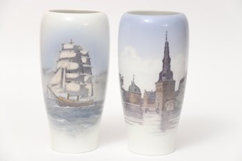 Two Royal Coppenhagen Vases