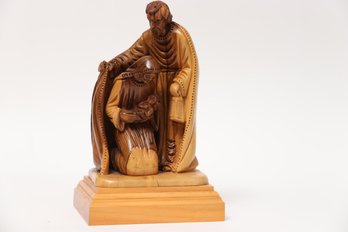 Holy Family Carved Statue