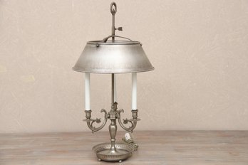 Antique Silver Base Candelabra Lamp