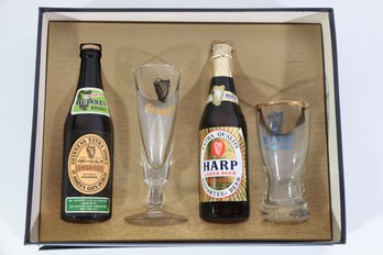 Guinness & Harp Beer Bottle Drinking Set
