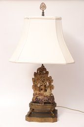 Chinese Soapstone Carved Table Lamp