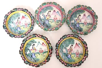 Chinese Enamel Coasters