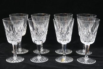 Eight Waterford Crystal Lismore Pattern Glasses