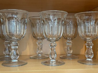 Set Of 6 Vintage Footed Goblets
