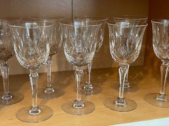 Set Of 8 Tiffin Crystal Wine Glasses
