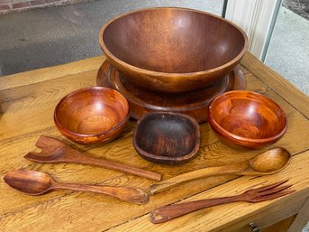 Wooden Bowls And Utensils