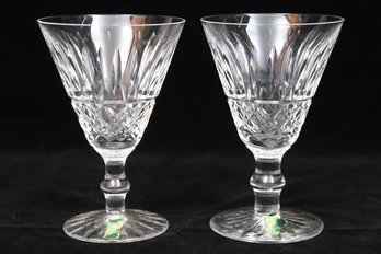 Pair Of Waterford Crystal Tramore Claret Glasses