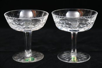 Pair Of Waterford Crystal Lismore Champagne Glasses