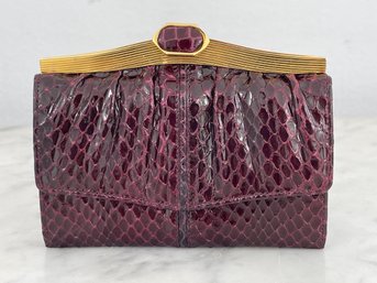 Judith Leiber Snake Skin Wallet