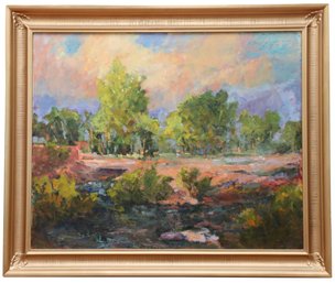 Darleen Clintsman-Lodge 'autumn Colors' Oil On Canvas