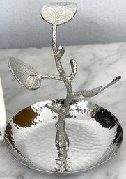 Michael Aram Silver Botanical Leaf Ring Trinket Dish Catch All