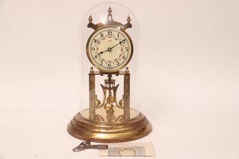 Brass Dome Clock With Key
