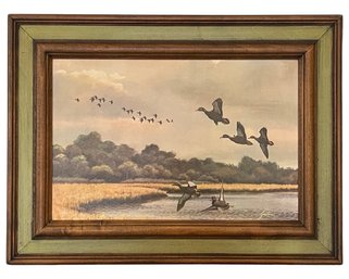 Flying Ducks Canvas Painting
