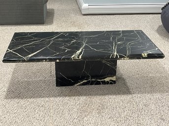 Post-Modern Nero Marquina Black Granite Marble Coffee Table