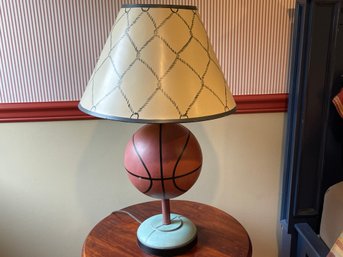 Basketball Table Lamp With Chain Fence-Inspired Lamp Shade