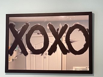 Oliver Gal 'XOXO' Framed Mirror Print From 'the Typography Collection'- Signed