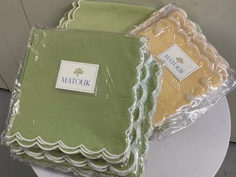 Matouk Savannah Gardens Green Placemats New Set