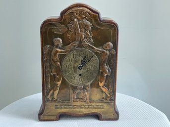 Vintage Relief Mantle Clock