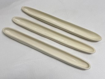 Oblong White Porcelain Olive Tray Trio