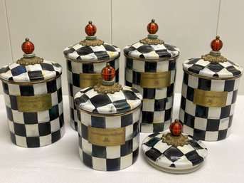 MacKenzie-Childs Canister Set With Extra Lid