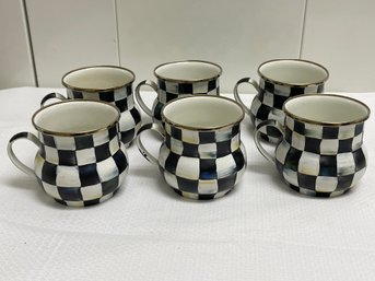 MacKenzie-Childs Set Of 6 Enamel Mugs