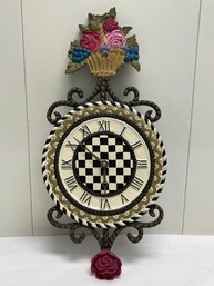 MacKenzie-Childs Metal Wall Clock