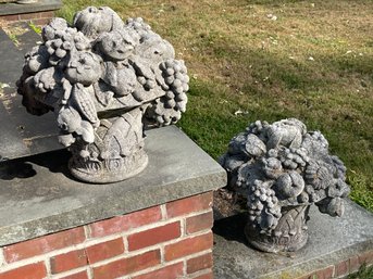 Concrete Fruit Basket On Column