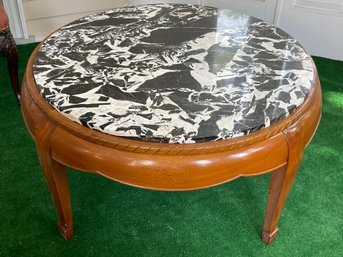 Louis Sue & Andre Mare Design Mahogany And Marble Coffee Table