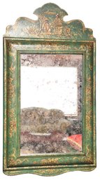 A Venetian Parcel Gilt And Grain Painted Mirror