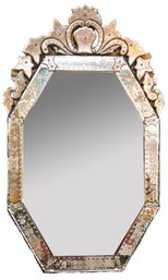 Venetian Etched Glass Wall Mirror