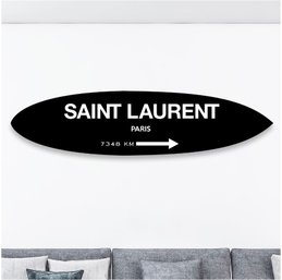 St Laurent Paris Acrylic Surfboard By Oliver Gal