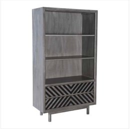 Raven Wide Tall Shelf Old Gray