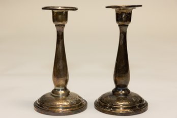 Sterling Weighted 6 Inch Tall Candlesticks
