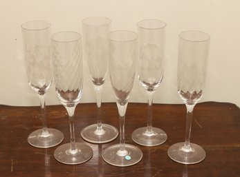 Set Of 6 Tiffany & Co Champagne Glasses