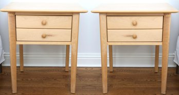 Pair Of Two Drawer Nightstands