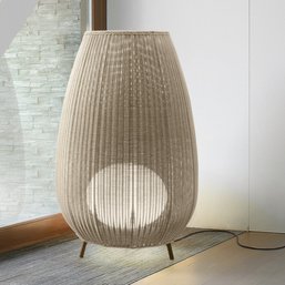 Bover Amphora Indoor / Outdoor Woven Resin Wicker Floor Lamp