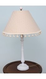 Pair Of White Lamps With Tassel Shade