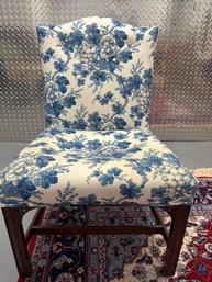 Blue And White Floral Chair