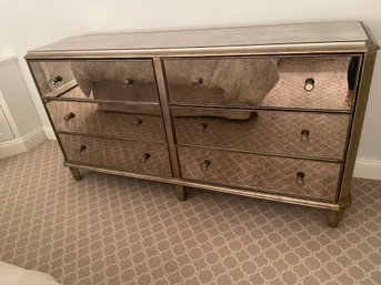 Ethan Allen Mirrored Six Drawer Dresser