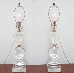 Restoration Hardware Crystal Banister Table Lamps