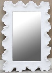 Ballard Designs Scalloped White Rectangular Mirror